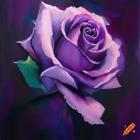 Purple Roses Painting On Craiyon