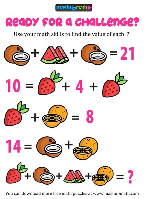 Maths Puzzles Fun Math Free Math