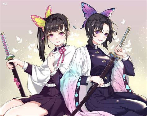 Kanao X Shinobu Anime Sisters Slayer Anime Anime Demon