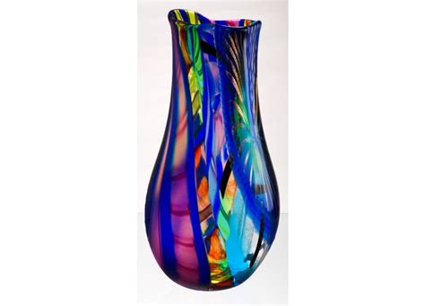 Handicraft Venetian Glass Vase Murano Glass Artistic Works Cr1469