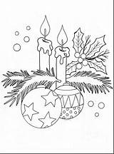 Candle Christmas Coloring Printable Getcolorings sketch template