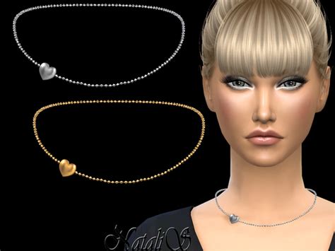 Heart Chain Necklace By Natalis At Tsr Sims 4 Updates