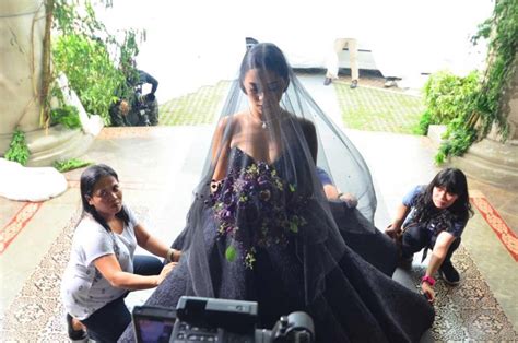 LOOK Maja Salvador Stuns In Black Bridal Gown As Ivy Aguas In Wildflower S Wildest Wedding