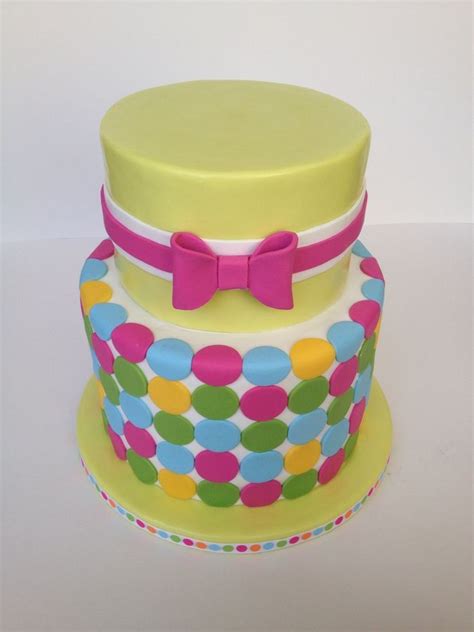 Dots And Bow — Birthday Cakes Cookie Deserts Cake Birthday Cake
