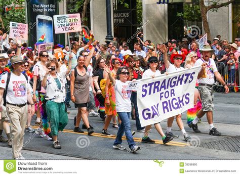 san francisco pride parade straights para el grupo de los derechos de los homosexuales imagen