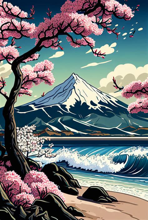 Wall Art Print Cherry Blossom In Japan The Wave Europosters