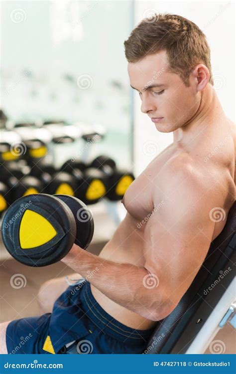 Exercising With Dumbbells Stock Photo Image Of Dumbbells 47427118