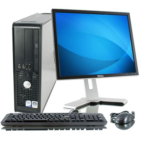 Windows 7 Full Dell Computer Desktop Tower Set Pc 4gb Ram 160gb Hdd