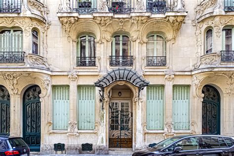 Paris Immeuble Les Arums Art Nouveau Flamboyant Dans Le Quartier De