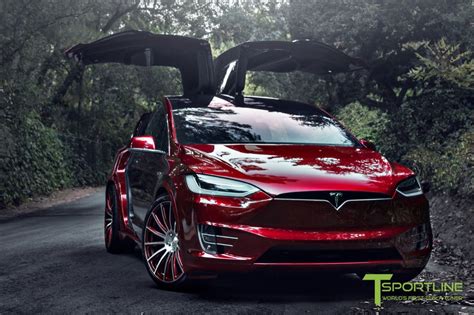 Signature Red Tesla Model X Black Interior Tesla Car Tesla