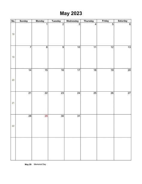 Printable 052023 Calendar 10 Free Download And Print For You