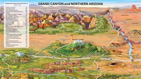 Area Map Grand Canyon South Rim