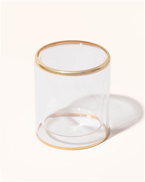 11oz Clear With Gold Rim Allure Glass Candle Vessels Makesy®