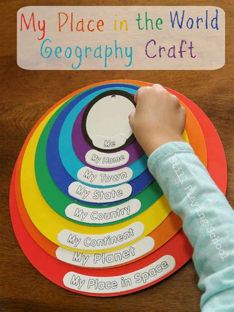 My Place In The World Geography Craft Review For Kids Preschool