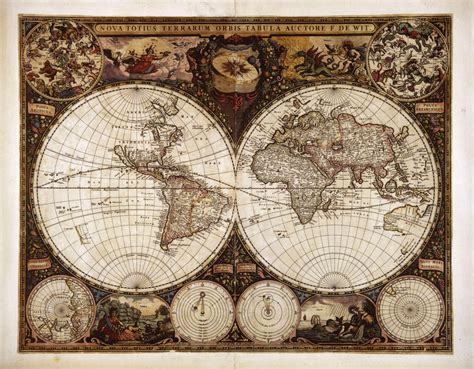 Antique World Maps Old World Map Ancient Maps Historical Etsy