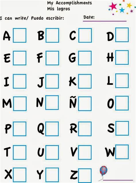 This free reproducible worksheet features the print english (latin) alphabet twice. Checklist - Learn to write ABCs