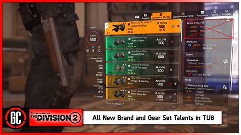 All New Brand Set Talents And Gear Set Talents The Division 2 Youtube