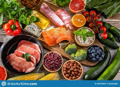 Low Carbohydrate Diet Products Recommended For Weight Loss Stock Image