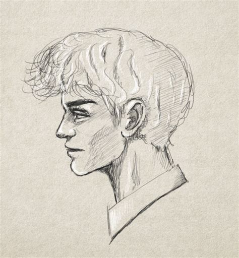 Man Head Drawing Side View Hairstyle Side View Drawing Face Side