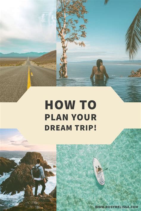 The Words How To Plan Your Dream Trip Are Shown Above Images Of People