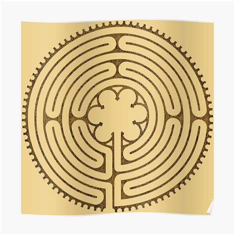 Chartres Labyrinth Short Way 1 Poster For Sale By Eddart Redbubble