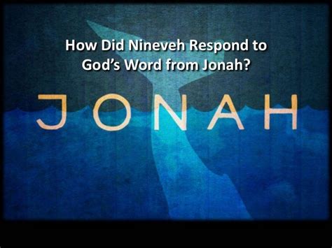Jonah Chapter 3 Nineveh Repented Before The Lord