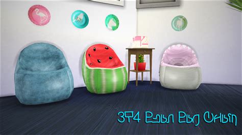 My Sims 4 Blog Ts3 Bean Bag Chair Conversion By D0rkysimmer