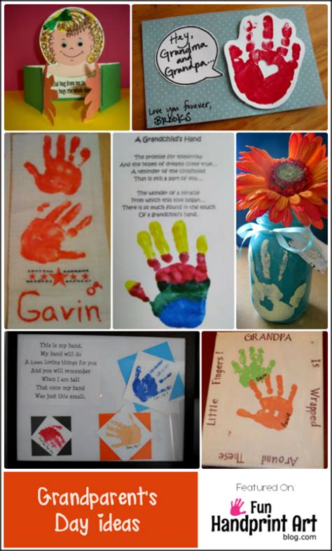Handprint Ideas For Grandparents Day Grandparents Day Crafts