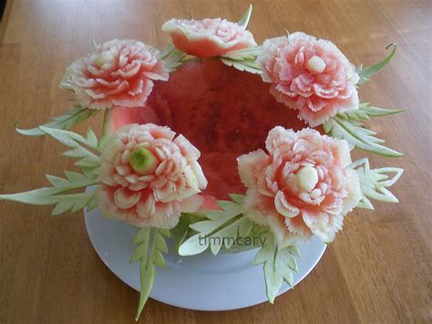 Watermelon Bowl Fancy Cut Out Watermelon Carving Fruit Bow Wtimm9 Flickr