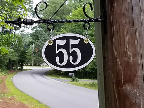 Hardware for hanging (i used these). Oval Acrylic Hanging House Number Sign