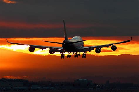 Airplane Sunset Wallpapers Top Free Airplane Sunset Backgrounds