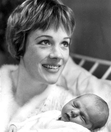 Julie Andrews And Her Daughter In A 1962 Photocall Celebrating 80