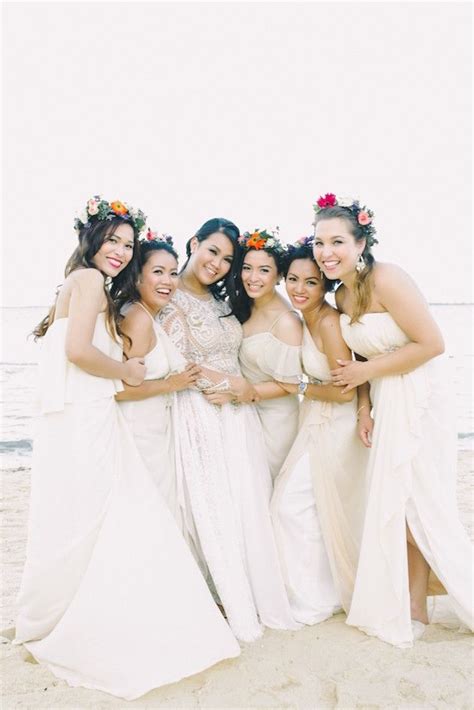 Stylish And Colourful Beach Wedding In The Philippines Bridesmaid My