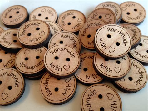 Custom Button Design Personalized Wood Button Engraved