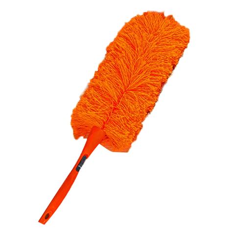 magic soft microfiber cleaning duster dust cleaner handle feather static orange
