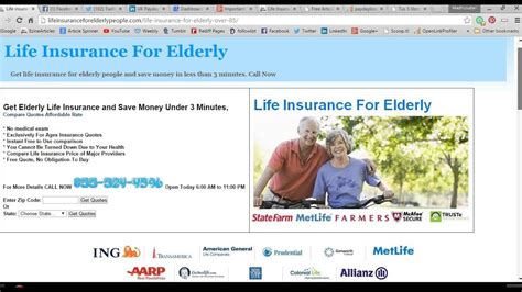Guaranteed Life Insurance For Elderly People Over 75 Years Youtube