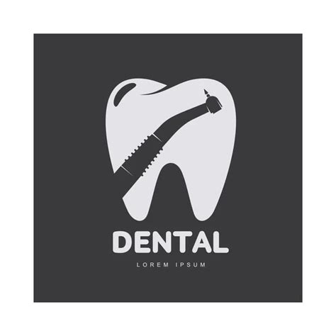 Dental Care Logo Template With Toothbrush Silhouette Over Tooth Shape ⬇