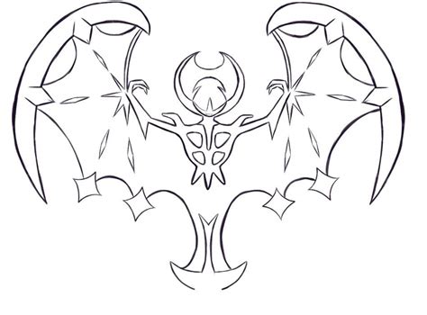 Pokemon Lunala Coloring Page Sketch Coloring Page