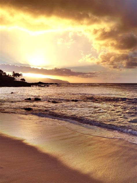 Sunset Beach Oahu Hawaii My Birthland Beach Sunset
