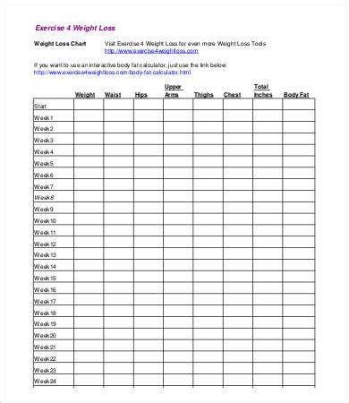 weight loss charts    psd documents
