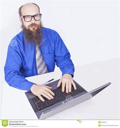 Working And Typing Businessman Series Stock Image Image Of