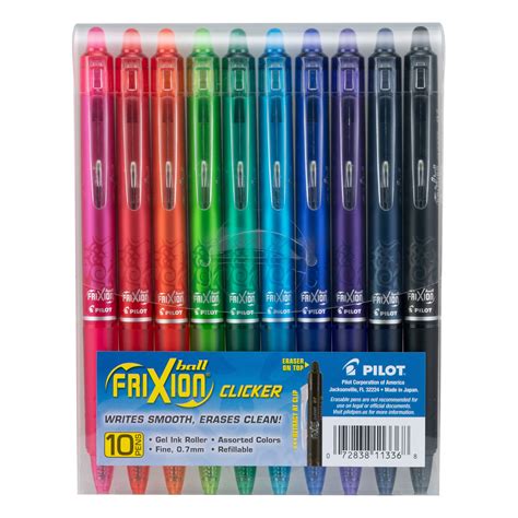 Pilot Frixion Clicker Erasable Refillable And Retractable Gel Ink Pens