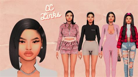 Best Black Girl Lookbook Cc Links Chanel Gucci Hairmore Sims