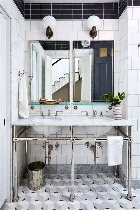 15 Beautiful Bathrooms With Stylish Pedestal Sinks Art Deco Tiles