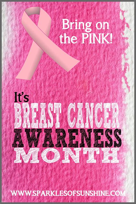 Bring On The Pink It S Breast Cancer Awareness Month Sparkles Of Sunshine