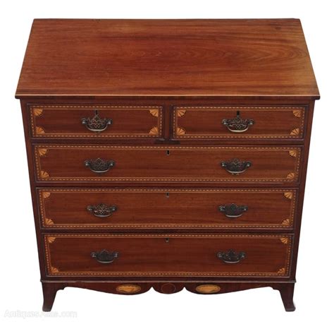 Georgian C1800 Inlaid Mahogany Chest Of Drawers Antiques Atlas