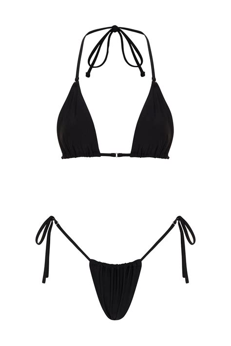 valencia triangle black bikini set yg collection