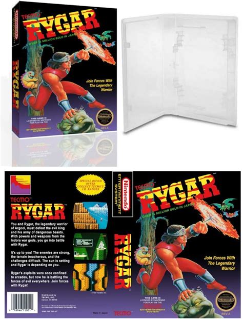 Rygar Nes Replacement Universal Game Case Box Cover Art Work Only