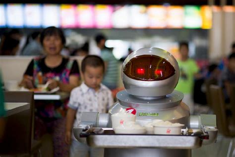 robots cook and deliver food in china technological unemployment robot restaurant restaurant