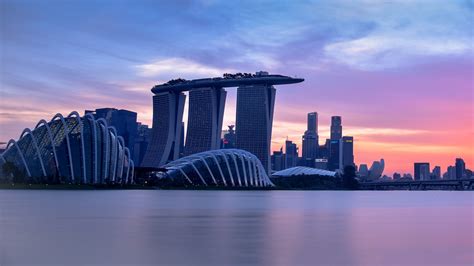 1100876 Sunset City Cityscape Singapore Reflection Sky Sunrise